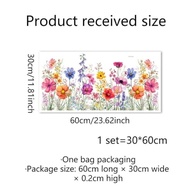 Decalques de Parede para Janela com Flores Silvestres - Adesivos Decorativos Rasgáveis 60x30cm - imagem 4