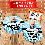 Adesivos Redondos Poderoso Chefinho Personalizados - imagem 1