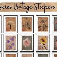 Adesivos Selos Vintage: Charme Grafite no Seu Planner! - imagem 1