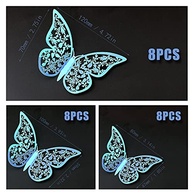 Adesivos de Parede Borboleta 3D - 24 Peças com 3 Tamanhos Diferentes | Decoração Arco-íris para Quarto - imagem 2