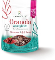Granola sem glúten e sem adição de açúcar Biomassa e Goji berry Leve Croc 200g - imagem 1