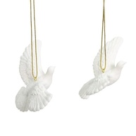 Conjunto de 2 Ornamentos de Pomba da Amizade Kurt Adler - Resina Dourada com Caixa de Presente - imagem 4