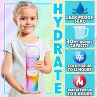 Copo Care Bears com Canudo 850ml - Aço Inox Isolado para Crianças e Adolescentes - imagem 4