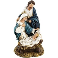 Estatueta Musical Maria e José Adorando Jesus - 19cm - Michael Adams - imagem 2