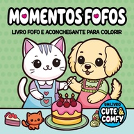 Livro de Colorir Adulto Cute & Comfy: Momentos Fofos para Relaxar e Criar - imagem 1