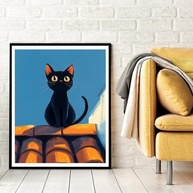 Natuyalo - Kit de Pintura por Números para Adultos | Gato no Telhado | Tela HD + Acessórios - imagem 4