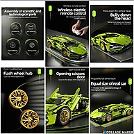 Carro Lamborghini SIAN FK937 Bloco de Montar Remoto Elétrico – Quebra-Cabeça de Construção para Crianças e Adultos - imagem 1