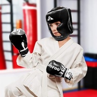Capacete de Boxe GROOFOO: Proteção Total para Crianças e Adultos | Kickboxing, MMA, Muay Thai - imagem 4