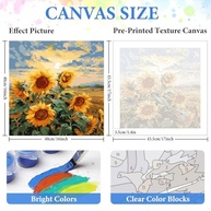 PRASIO Kit de Pintura por Números para Adultos - Flores | Tela com Pintura DIY Fácil em Acrílica para Iniciantes - imagem 4