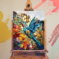 Pintura de Beija-Flor por Números para Adultos - Kit Completo com Tinta e Pincéis para Artesanato e Decoração - imagem 4