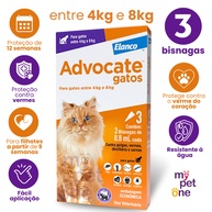 Advocate Gatos: Proteção Total Contra Pulgas e Vermes - imagem 1