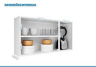 Armário Aéreo Luce 3 Portas Itatiaia - Design Moderno em Preto para Cozinha - imagem 4