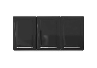 Armário Aéreo Luce 3 Portas Itatiaia - Design Moderno em Preto para Cozinha - imagem 1