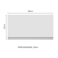 Armário Aéreo Smart Madesa 60cm | MDF Branco com Porta Basculante e Design Moderno - imagem 2