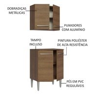 Cozinha Completa Emilly Madesa: 4 Portas + Aéreo - imagem 2