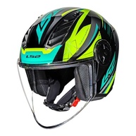 Capacete LS2 Airflow 2 OF616 Aberto Spoiler Draze Verde: Estilo e Aerodinâmica - imagem 4