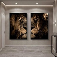 Impressão em Tela Leão Africano - Arte Moderna 60x90cm para Decoração de Parede - imagem 4