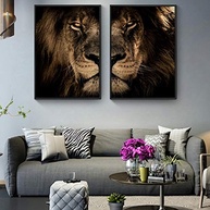 Impressão em Tela Leão Africano - Arte Moderna 60x90cm para Decoração de Parede - imagem 5