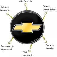 Kit 4 Emblemas Resinado 48mm Preto Dourado - Celta, Onix, Prisma, Agile e Mais! - imagem 3