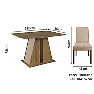 Conjunto Mesa Jantar 4 Cadeiras Madesa Agnes - imagem 2