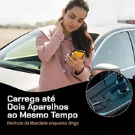 Carregador Veicular Turbo 60W A'Gold: Dual USB + Tipo-C, Power Delivery & QC 3.0 para Celular, iPhone, Samsung e Tablets - imagem 2