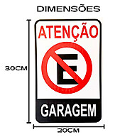 Kit 2 Placas Proibido Estacionar – Proteja Sua Garagem Agora - imagem 1
