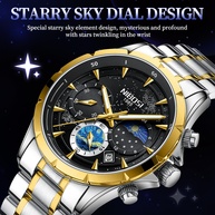 Relógio NIBOSI Luxury 2602: Cronômetro Masculino com Fase Lunar e Resistência à Água - imagem 2
