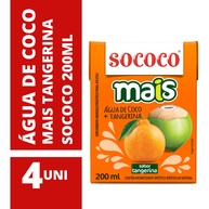 Água de Coco com Tangerina Sococo 200ml: Refrescante e Energizante - imagem 1