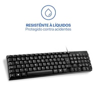 Teclado Com Fio Compacto Conexão USB Cabo de 120cm Resistente Água Preto Multi (Multilaser) - TC193 - imagem 3