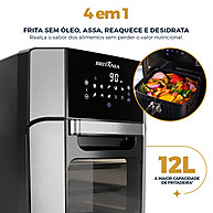 Air Fryer Oven Britânia 12L: 4 em 1 com 1800W - imagem 1