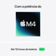 Apple 2025 MacBook Air (de 13 polegadas, Processador M4 da Apple com CPU 10‑core e GPU 8‑core, 16GB Memória unificada, 256 GB) - Prateado - imagem 2