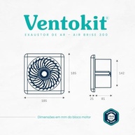 Ventokit Air'Brise 300 - Bloco Motor para Renovador de Ar com Ótimo Custo-Benefício - imagem 4