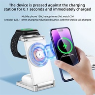 Carregador 3 em 1 Magnético Wireless: iPhone + Apple Watch + AirPods - imagem 3