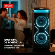 PartyBox AIWA PB-08: Som Potente, Luzes RGB e 8h de Bateria | Bluetooth e TWS - imagem 4