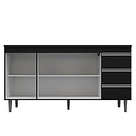 Balcão de Cozinha Andréia 150 cm com Tampo Preto Fosco – Modernidade e Qualidade AJL - imagem 2