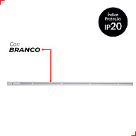 Trilho Eletrificado Pop 1m Branco – Iluminação Moderna com Spots Ajustáveis - imagem 2