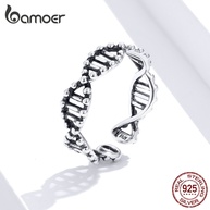 Anel DNA Bamoer: Prata 925 Ajustável - imagem 2