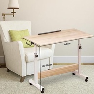 Mesa Ajustável Dobrável Nogueira-Flip com Rodinhas | Altura Regulável 70-90cm - imagem 3