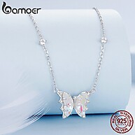 Colar de Prata Borboleta Bamoer 925: Elegância Ajustável - imagem 2
