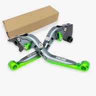 Alavanca de Freio e Embreagem Ajustável Extensível para Kawasaki NINJA 500 / Z500 / SE 2024-2025 (Cinza Verde) - imagem 1
