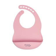 Babador Silicone Freso Baby - Impermeável, BLW, com Bolso e Fecho Ajustável - Rosa - imagem 1