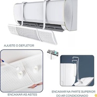 Defletor de Ar Condicionado Split Ajustável 56cm a 90cm - Conforto Inteligente e Silencioso - imagem 3