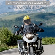 Para-brisa Universal para Moto Justech: Defletor de Vento Ajustável com Extensão e Spoiler - Mais Conforto e Segurança - imagem 4