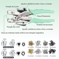 Kit Essencial de Ferramentas para Olhais: Alicate Perfurador e Ajustável para Artesanato Perfeito - imagem 3