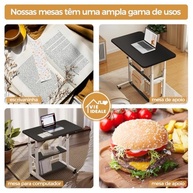 Mesa portátil para sofá e cama, mesa lateral para laptop com altura ajustável (Preto) - imagem 4