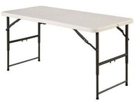 Mesa Dobrável com Ajuste de Altura em Polietileno Resistente - 1,22x0,60m - imagem 3