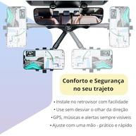 Suporte de Celular para Carro Giratório 360° - Fixação no Retrovisor | Ajuste Perfeito e Fácil Instalação - imagem 4