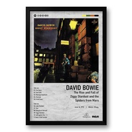 Quadro Álbum The Rise and Fall of Ziggy Stardust - David Bowie - 40x60cm | Moldura Preto Fosco - imagem 1