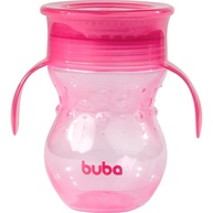 Copo 360º com Alça Rosa da Buba - Seguro, Atóxico e Antivazamento - imagem 1