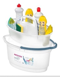 Kit Limpeza Profissional 14L com Balaio Transparente - Balde Oval Multiuso com Alça - imagem 2